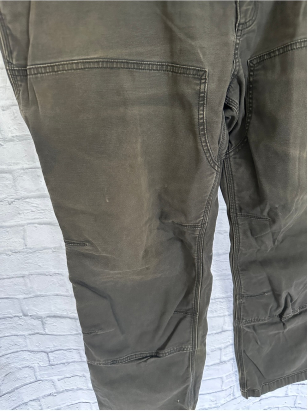 Carhartt Mens 44x32 Double Knee Rigby Pants Gray Workwear Gorpcore Utility - Picture 3 of 8